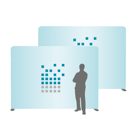 Textilwand ALU | 300er gerade | beidseitig bedruckt