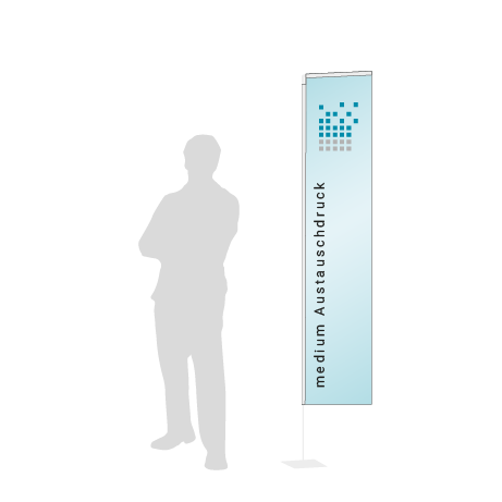 Beachflag Rechteck Austauschdruck | Medium (300 cm) | einseitig bedruckt