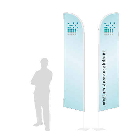 Beachflag Wind Austauschdruck | Medium (320 cm) | beidseitig bedruckt