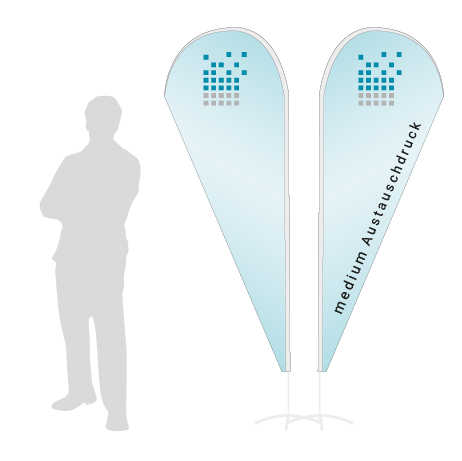 Beachflag Drop Austauschdruck | Medium (280 cm) | beidseitig bedruckt