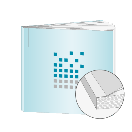 Broschüren Klebebindung Quadrat