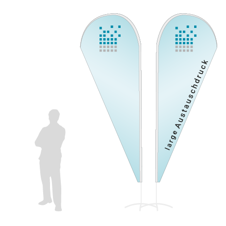 Beachflag Drop Austauschdruck | Large (350 cm) | beidseitig bedruckt