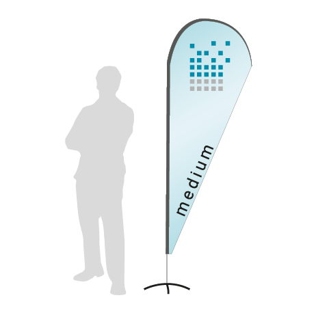 Beachflag Drop | Medium (280 cm) | einseitig bedruckt