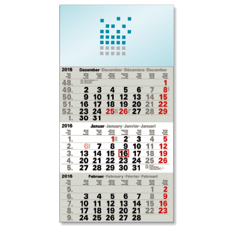 3-Monatskalender für das Folgejahr