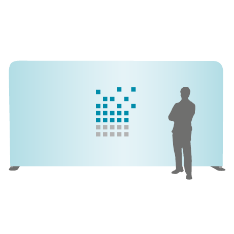 Textilwand ALU | 600er gerade | einseitig bedruckt