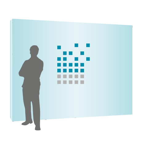 Textilfaltwand | 4 x 3 Felder gerade | einseitig bedruckt