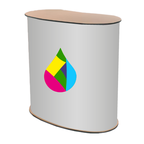 Messetheke Basic | B 91 cm x H 92,6 cm x T 47 cm | bedruckt