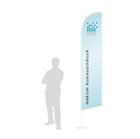 Beachflag Wind Austauschdruck | Medium (320 cm) | einseitig bedruckt