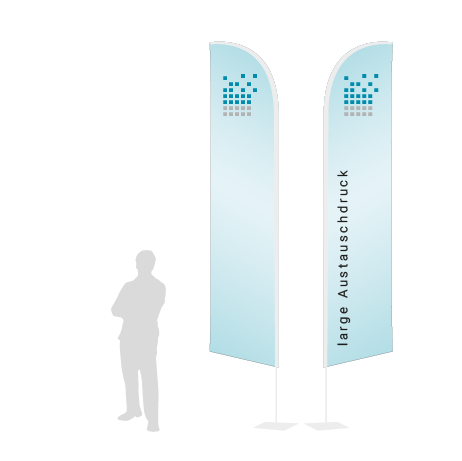 Beachflag Wind Austauschdruck | Large (400 cm) | beidseitig bedruckt