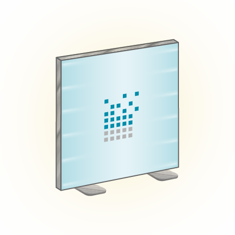 Textilspannrahmen LED freistehend | B 100 cm x H 200,5 cm | bedruckt