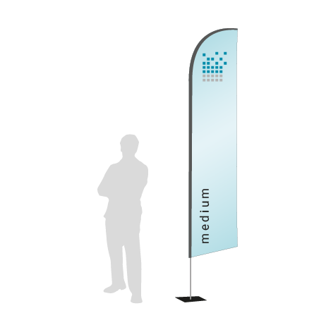 Beachflag Wind | Medium (320 cm) | einseitig bedruckt