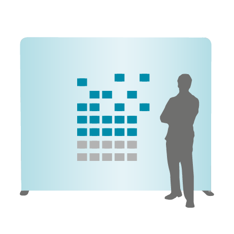 Textilwand ALU | 240er gerade | einseitig bedruckt