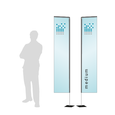 Beachflag Rechteck | Medium (300 cm) | beidseitig bedruckt