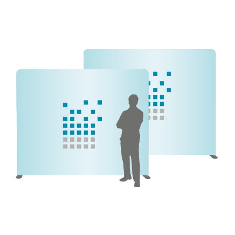 Textilwand ALU | 240er gerade | beidseitig bedruckt