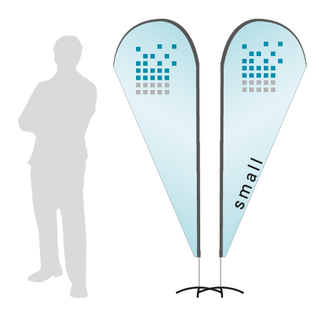 Beachflag Drop | Small (210 cm) | beidseitig bedruckt