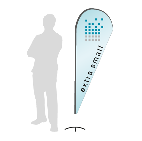 Beachflag Drop | Extra Small (189 cm) | einseitig bedruckt