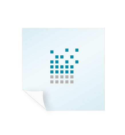 Aufkleber Monomer 1D - weiß und transparent
