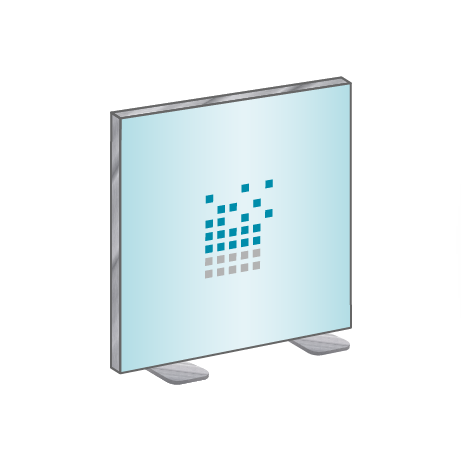 Textilspannrahmen freistehend | B 300 cm x H 200,5 cm | bedruckt