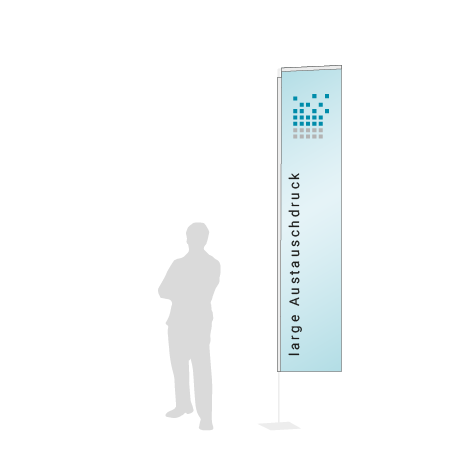 Beachflag Rechteck Austauschdruck | Large (400 cm) | einseitig bedruckt