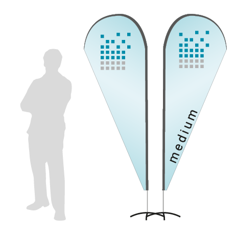 Beachflag Drop | Medium (280 cm) | beidseitig bedruckt