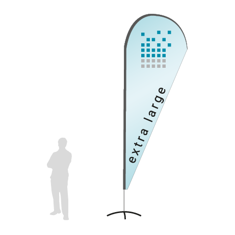 Beachflag Drop | Extra Large (460 cm) | einseitig bedruckt