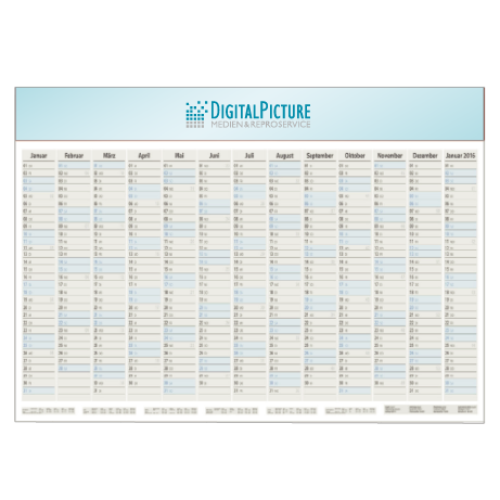 Jahresplaner – einseitig