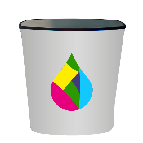 Messetheke ZIPP LED | B 56,5 cm x H 102 cm x T 39,7 cm | bedruckt