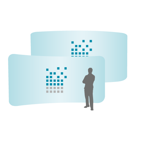 Textilwand ALU | 600er gebogen | beidseitig bedruckt