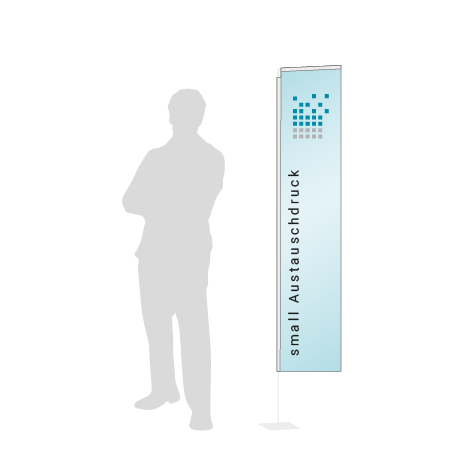 Beachflag Rechteck Austauschdruck | Small (200 cm) | einseitig bedruckt