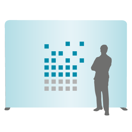 Textilwand ALU | 300er gerade | einseitig bedruckt