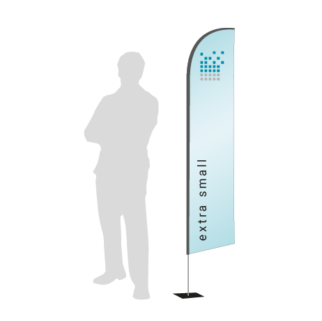 Beachflag Wind | Extra Small (215 cm) | einseitig bedruckt