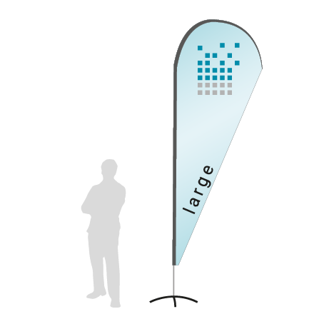 Beachflag Drop | Large (350 cm) | einseitig bedruckt