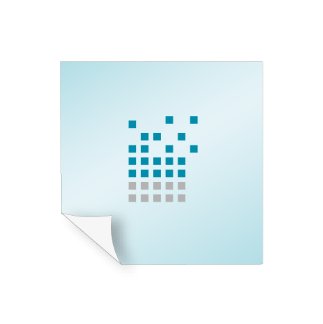 Aufkleber Polymer 2D - weiß und transparent