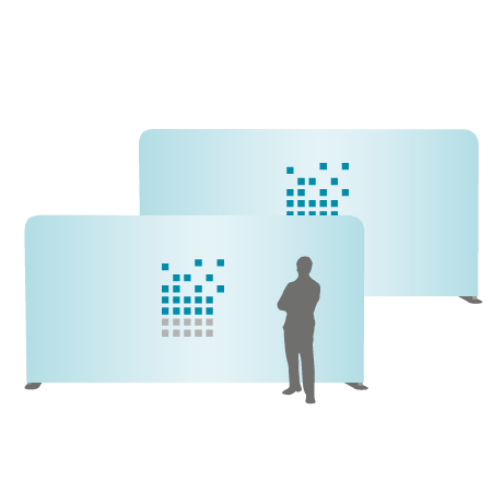 Textilwand ALU | 600er gerade | beidseitig bedruckt