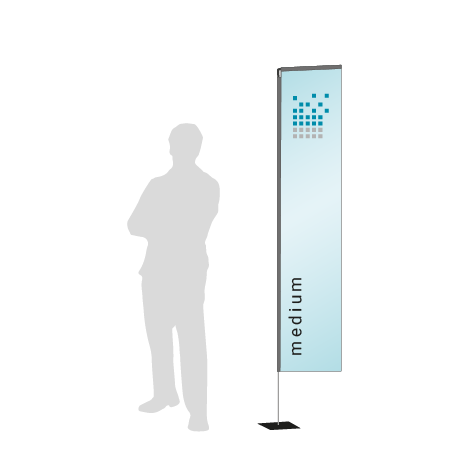 Beachflag Rechteck | Medium (300 cm) | einseitig bedruckt